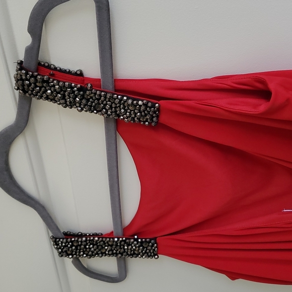 Jessica Simpson Red hot beaded dress - Picture 4 of 10